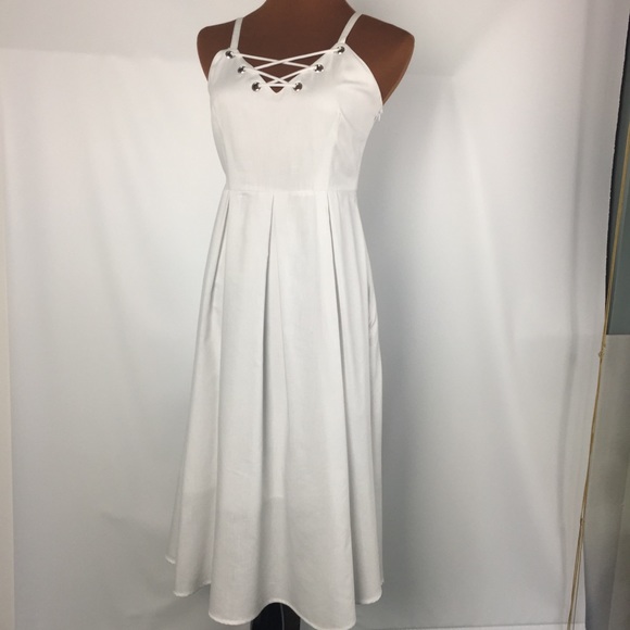 M Studio by John Meyer 🌷Wht Spg Strap Dress Sz 6 - Picture 8 of 8